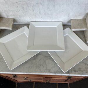 THRESHOLD Porcelain Square White Dinner Plate